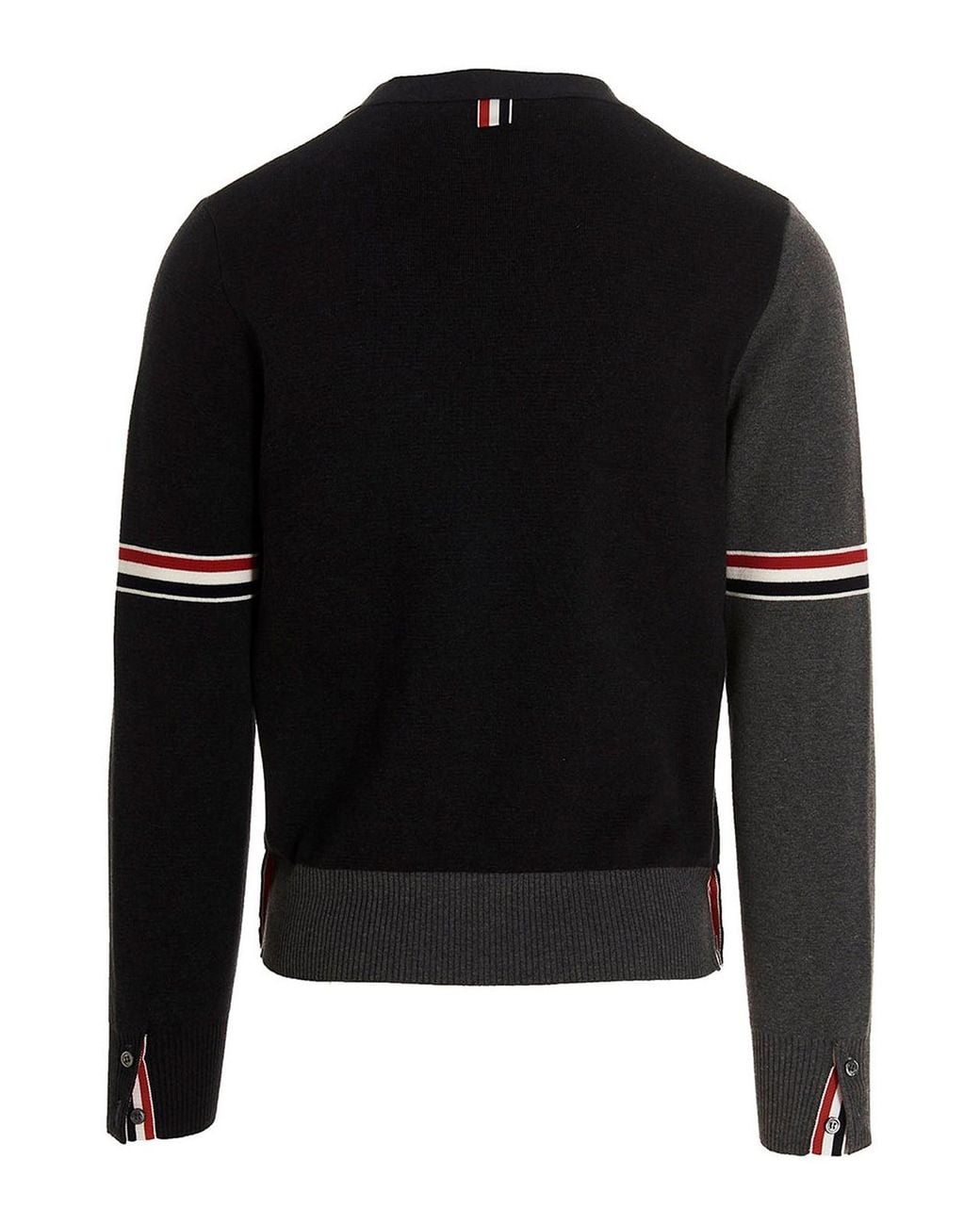 Thom Browne Black Two-Color Cardigan for men