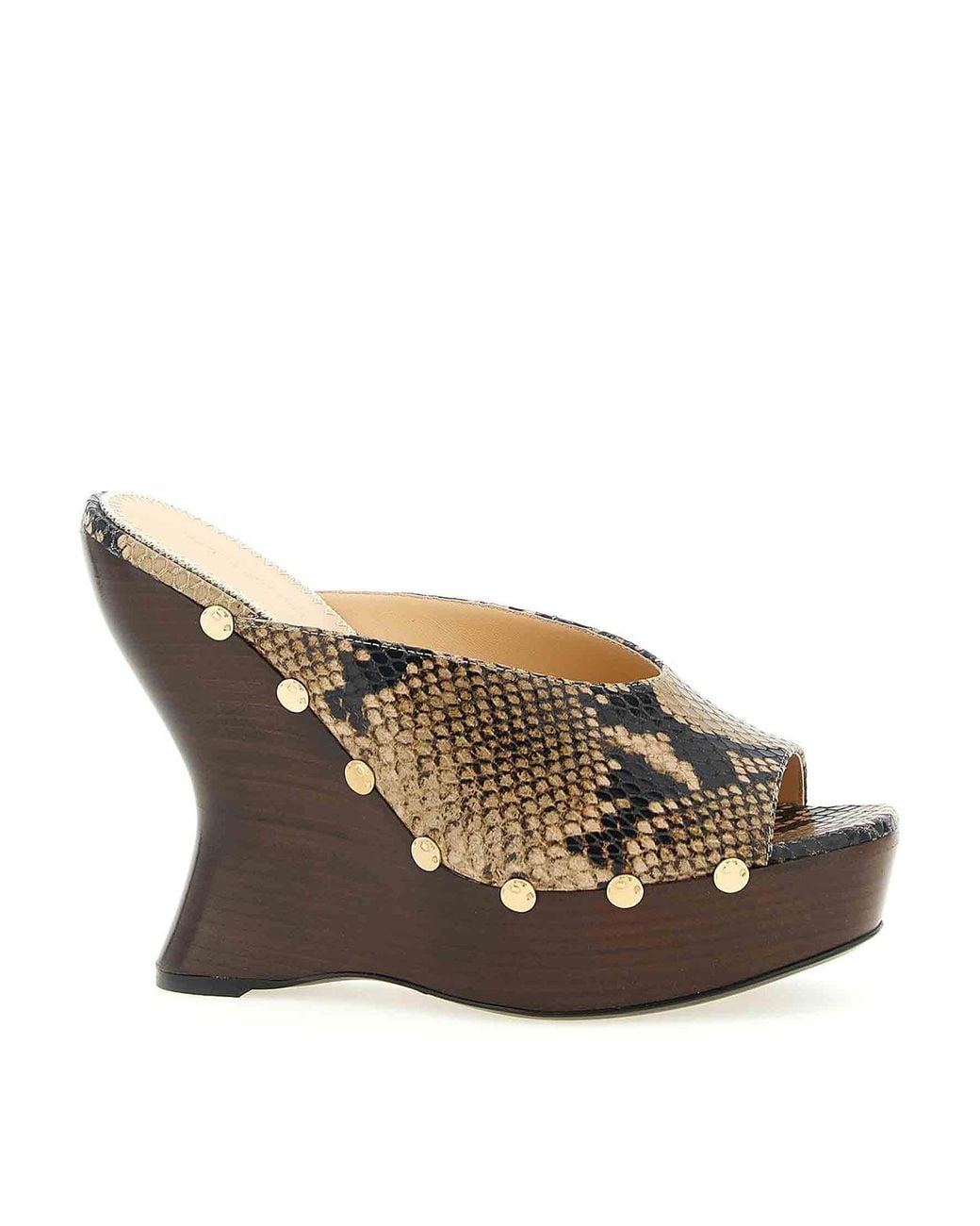 Magda Butrym Brown Python Print Mules