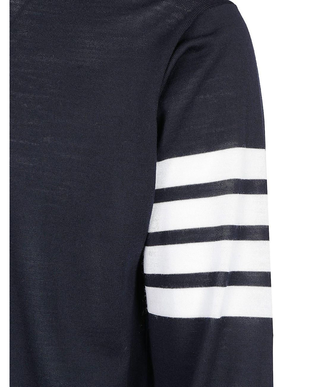 Thom Browne Blue 4-Bar Wool Jumper for men