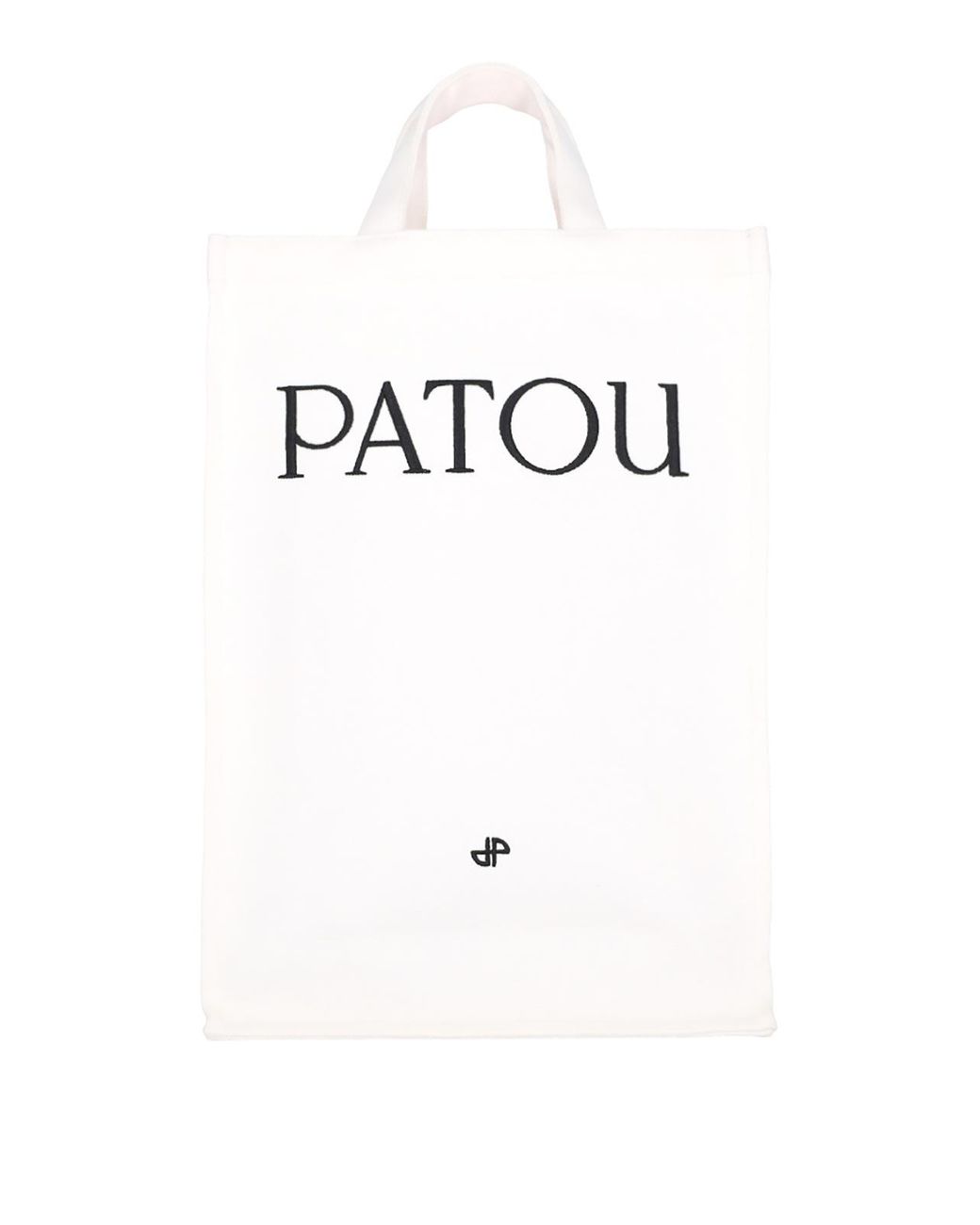 Patou White Logo Vertical Tote Bag