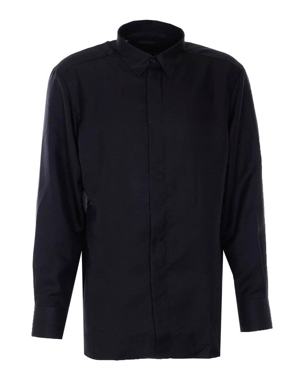 Tom Ford Blue Washed Drapy Shirt for men