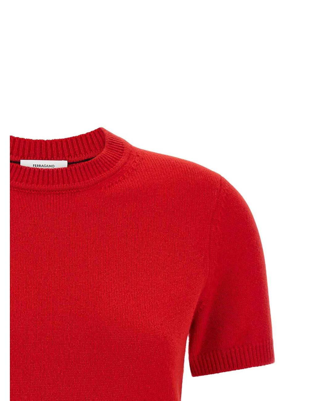 Ferragamo Red Rundhalspullover