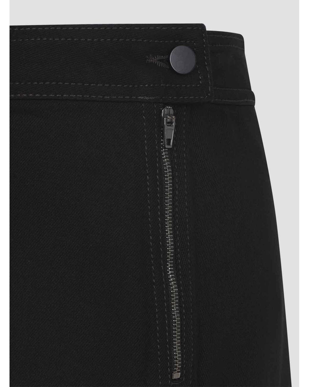 Lemaire Black Asymmetric Midi Skirt