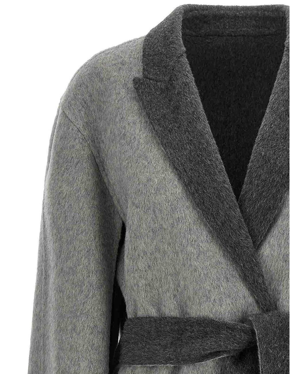 Alberta Ferretti Gray Cardigan With Cape Sleeves