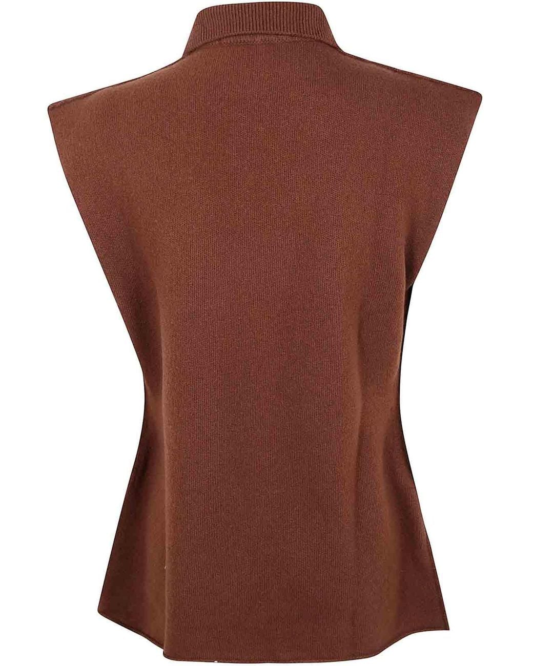Sofie D'Hoore Brown Wool Waistcoat