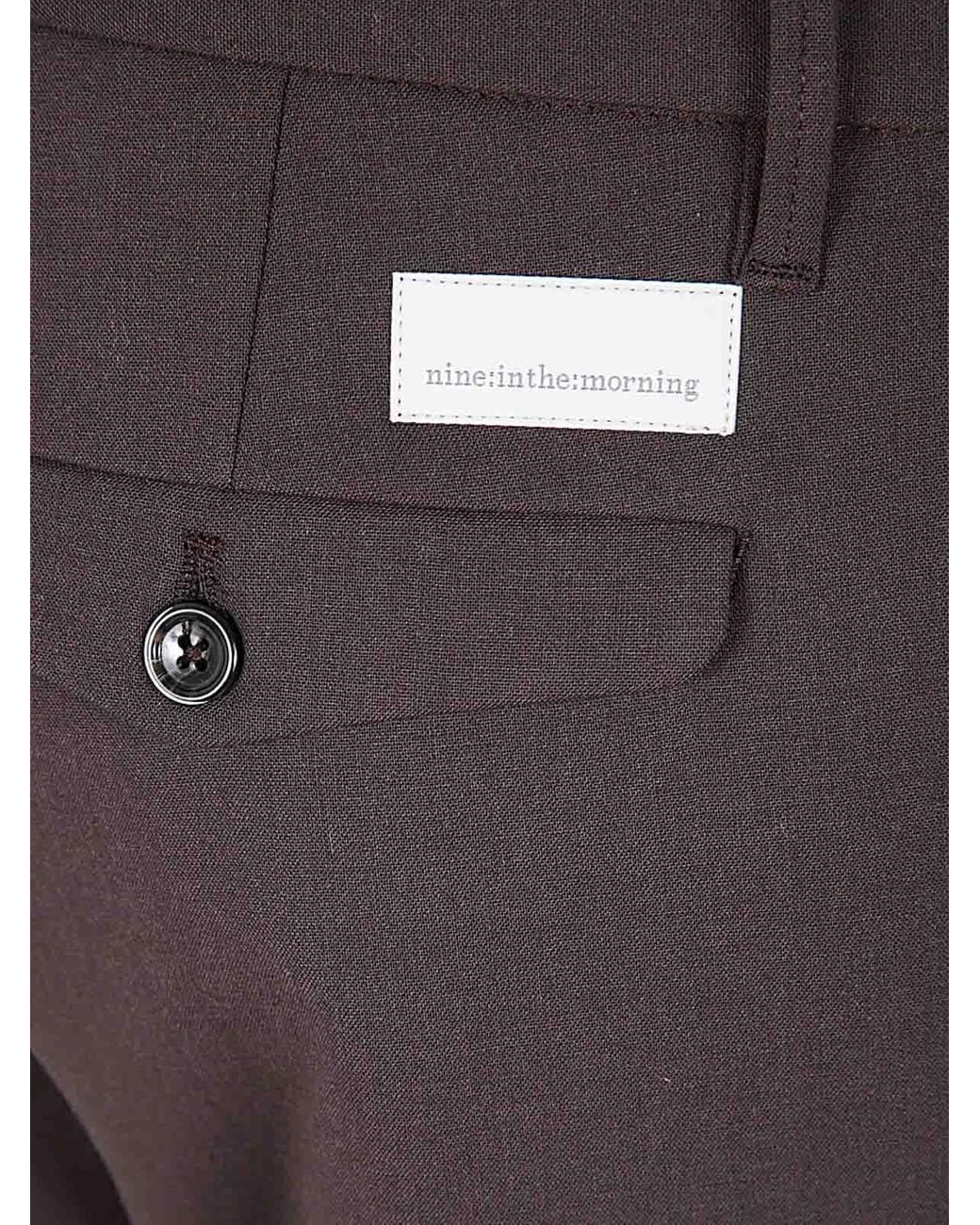 Nine:inthe:morning Gray Easy Chino Slim Trousers for men