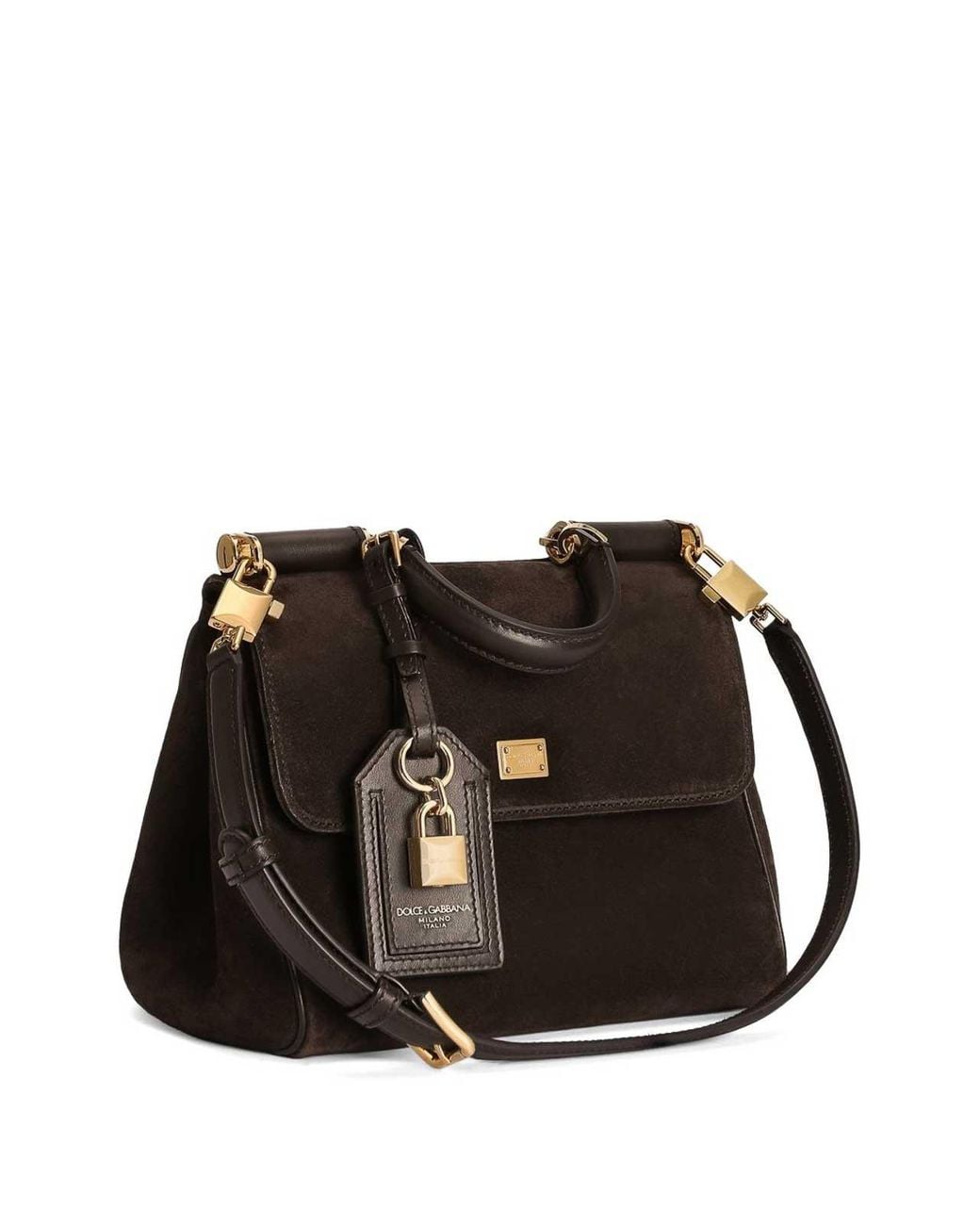 Dolce & Gabbana Black My Sicily Small Leather Handbag
