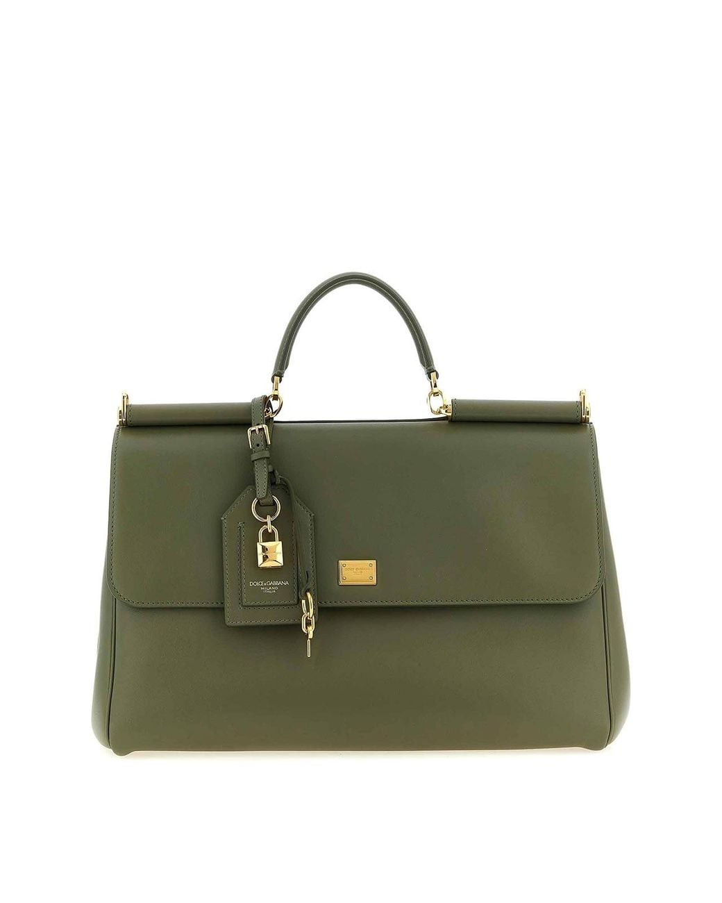 Dolce & Gabbana Green My Sicily Maxi Handbag