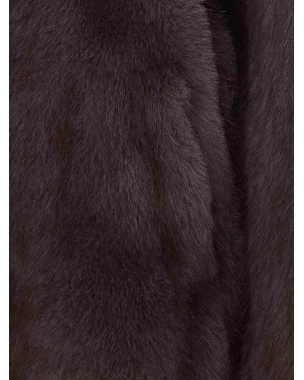 VALENTINI 1972 Brown Faux Fur Jacket