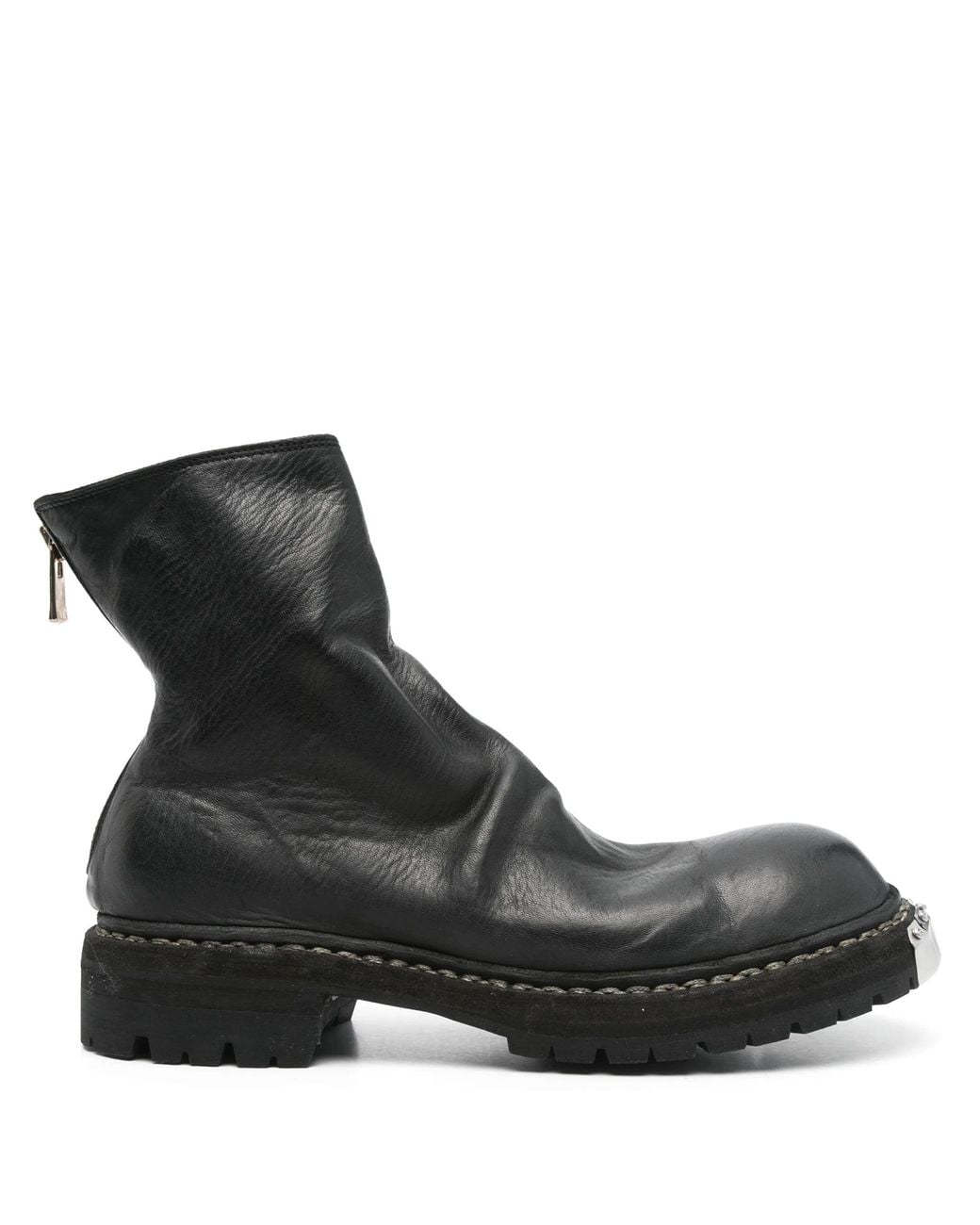 Guidi Black Back Zip Big Daddy Boot Shoes for men