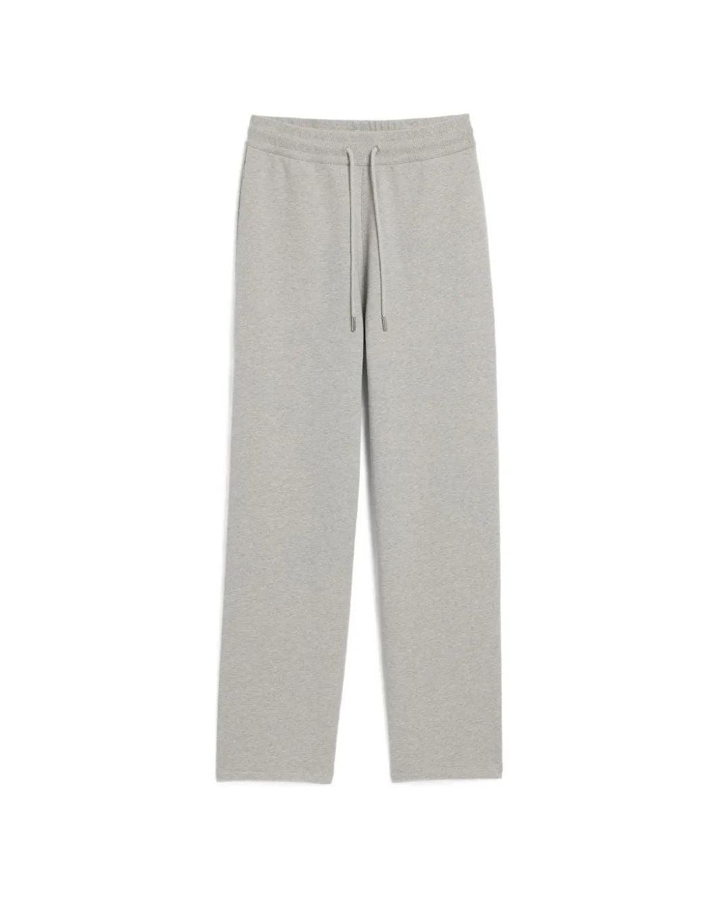 AMI Gray Cotton Drawstring Joggers for men