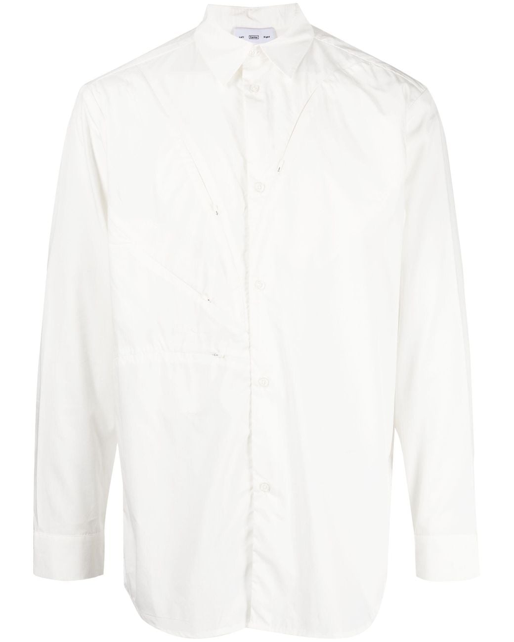 Post Archive Faction PAF White Zip-detail Long-sleeve Shirt for men