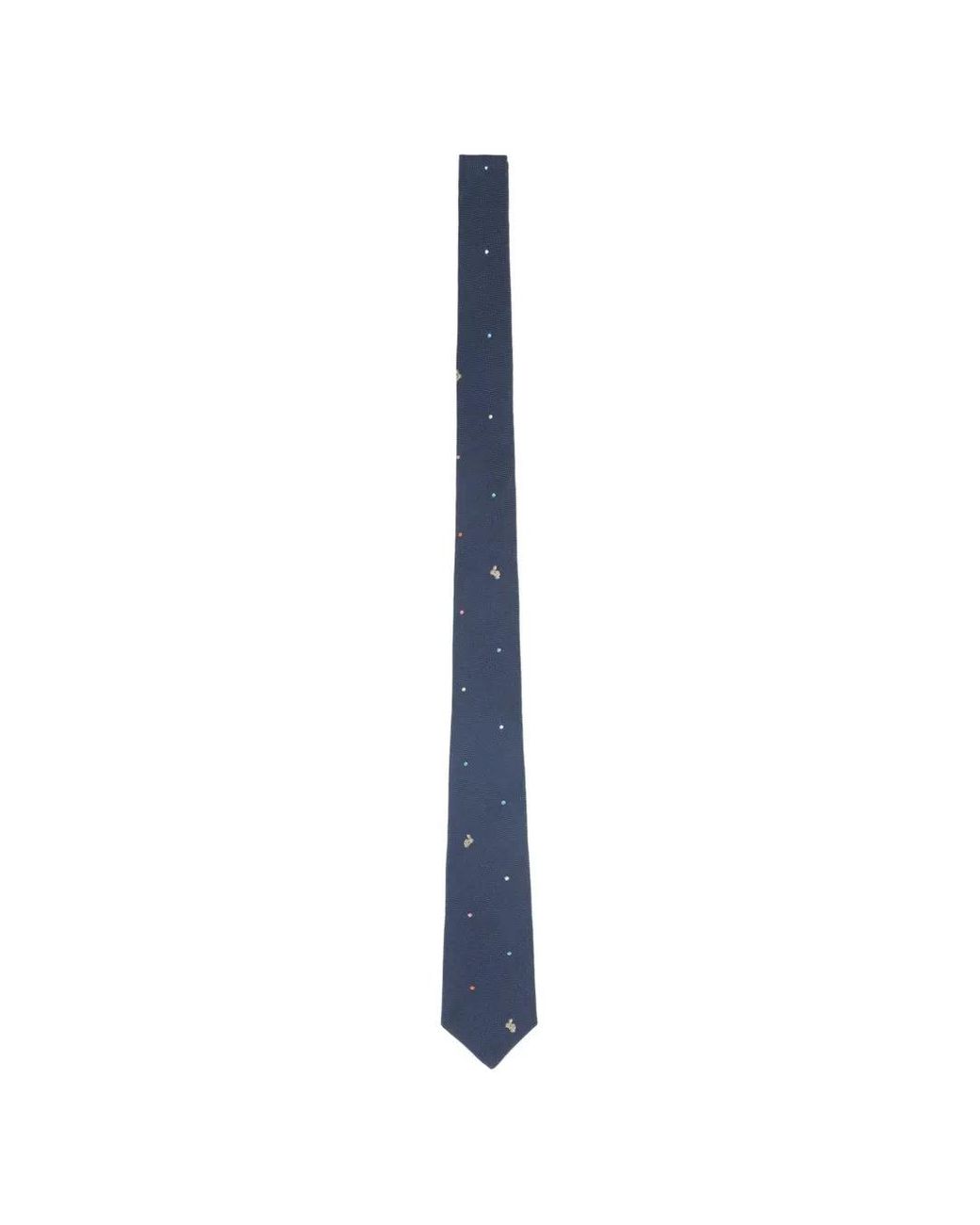 Paul Smith Blue Silk 'Polka Dot Rabbit' Tie for men