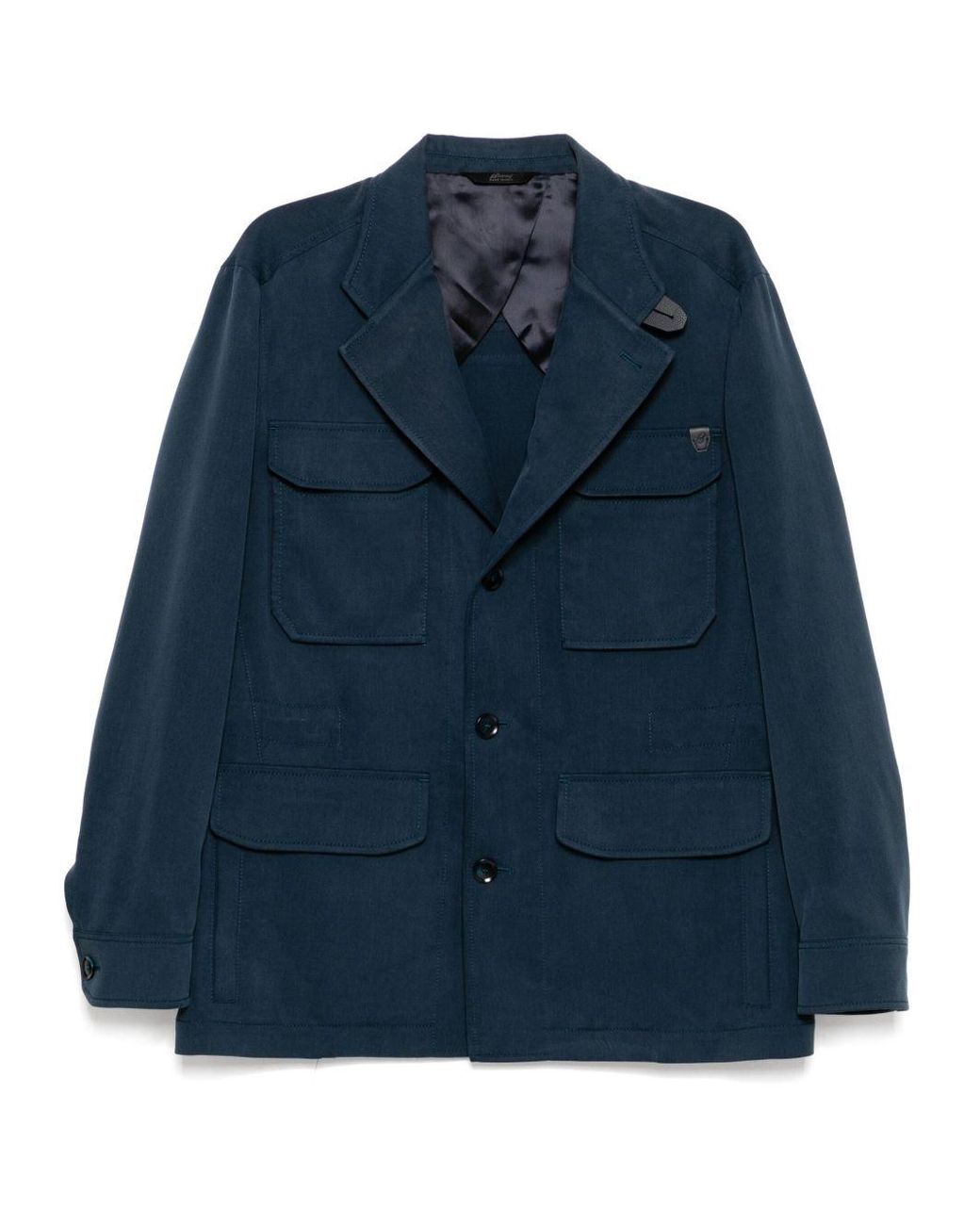 Brioni Blue Sahariana Jacket for men
