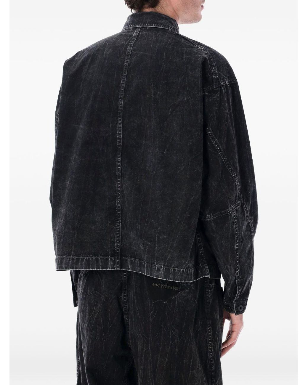 And Wander Blue Chest-Pocket Denim Jacket for men