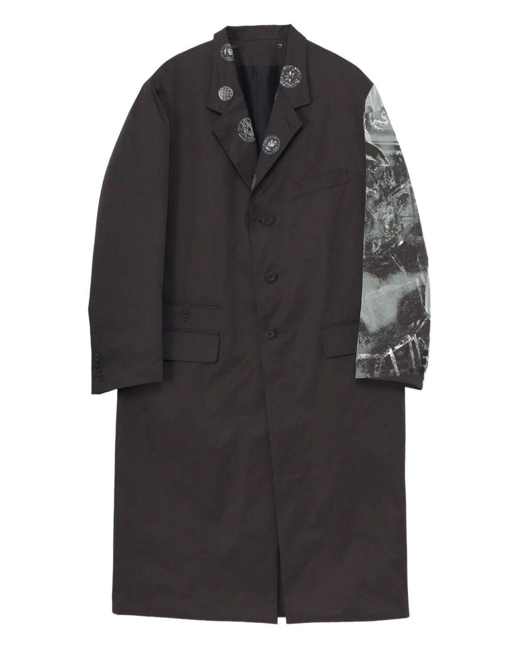 Yohji Yamamoto Black Padded Pinstripe Jacket for men