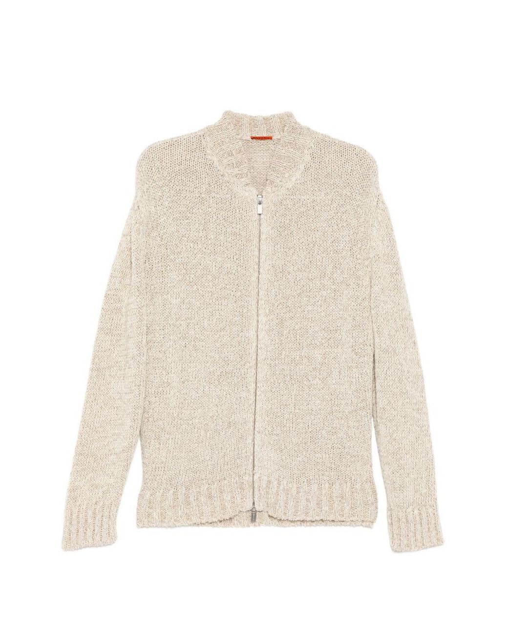 Barena White Zip Knitted Cardigan for men