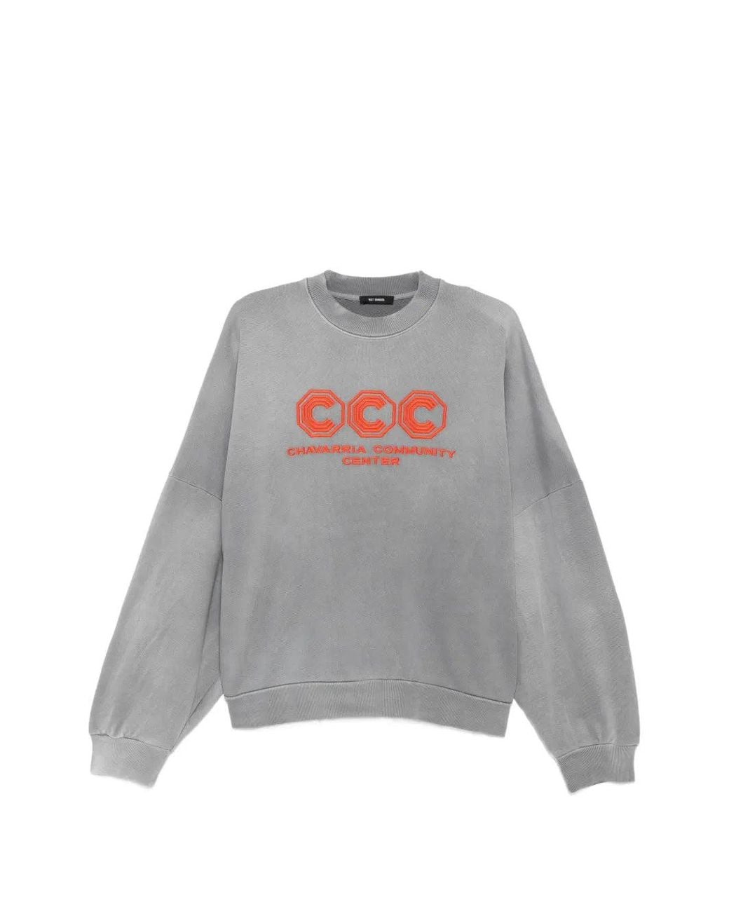 Willy Chavarria Gray Hooligan Sweatshirt for men