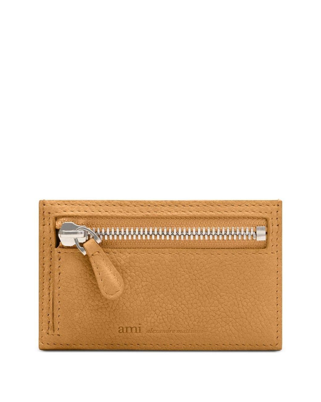 AMI Natural Carrousel Zipped Card Holder for men