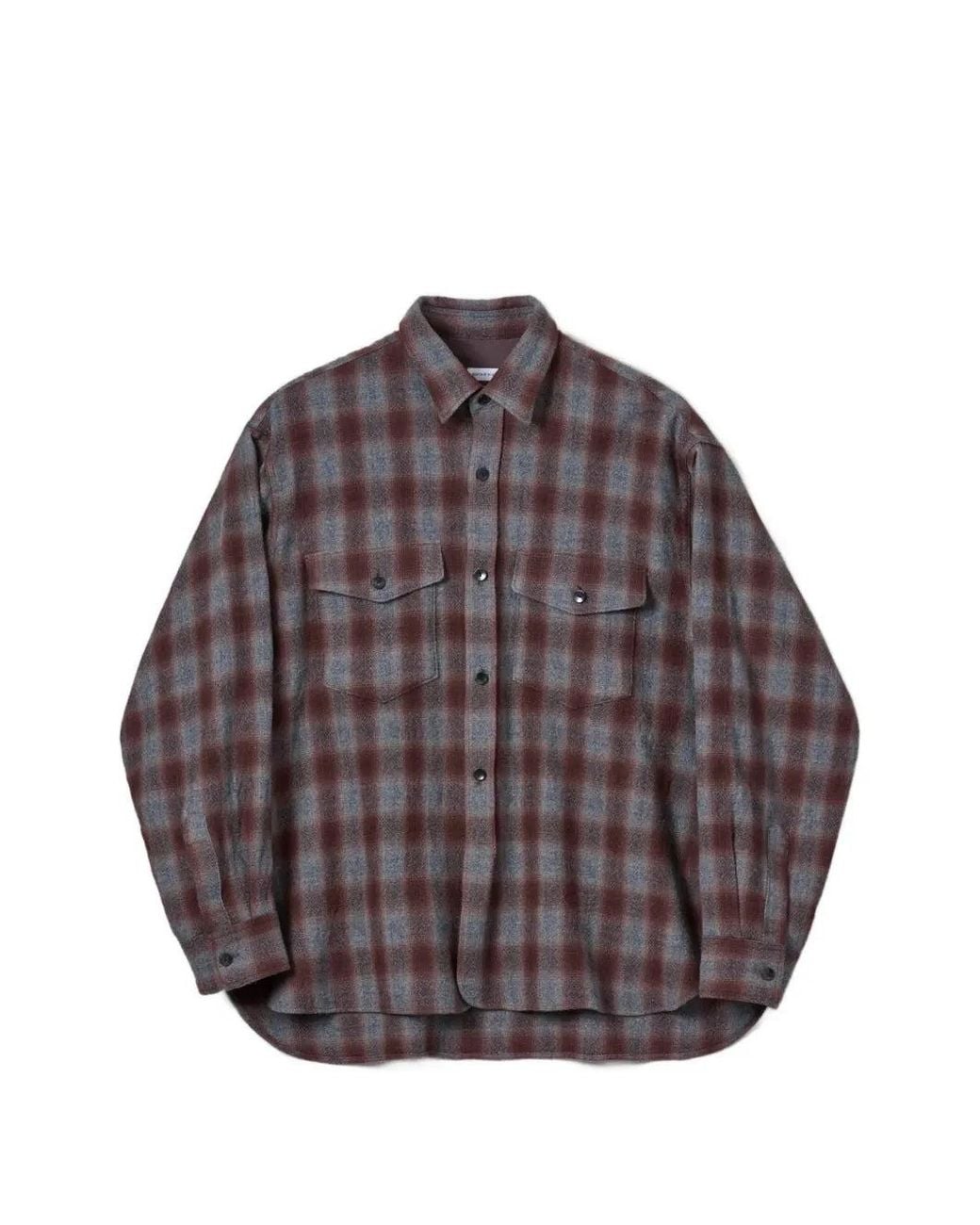 Kaptain Sunshine Gray Check-Pattern Button-Down Shirt for men