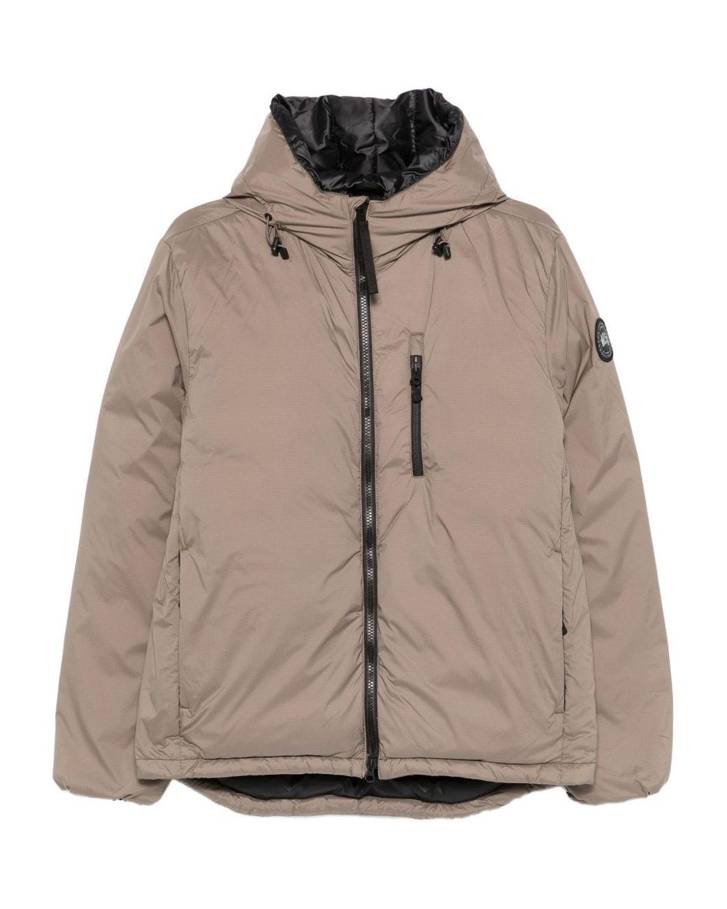 Canada Goose Gray Lodge Hooded Zip-Fastening Jacket for men