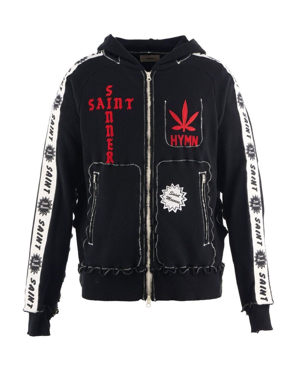 SAINT Mxxxxxx Blue X A Love Movement Appliqué Hoodie for men