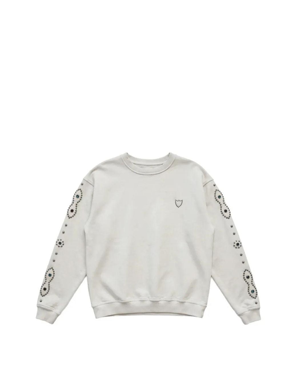 HTC White Stud-Embellished Sweatshirt for men