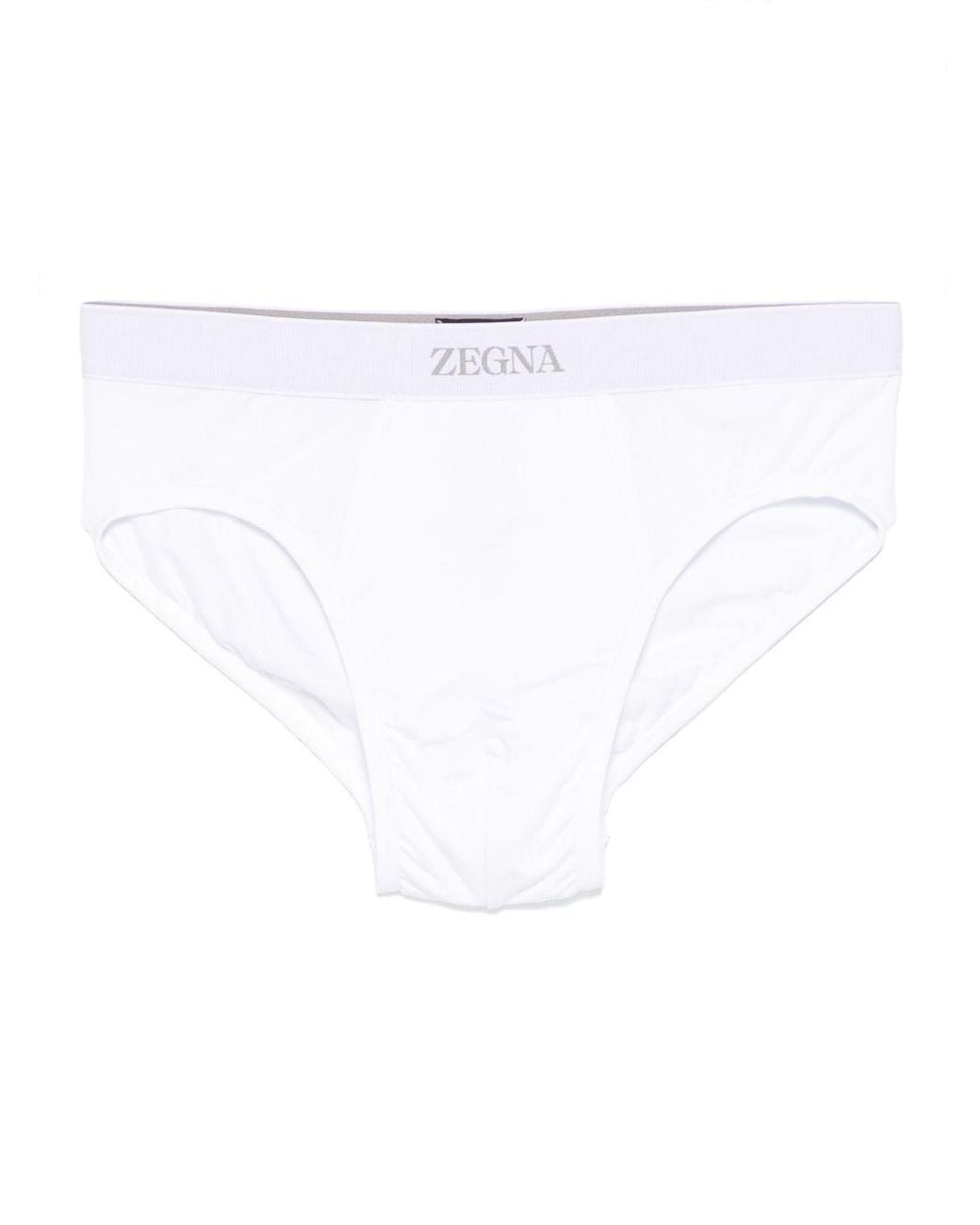 Zegna White Slip À Taille Logo for men