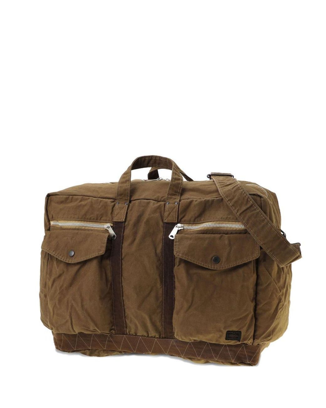 Porter-Yoshida and Co Brown Zip-Pocket Tote Bag for men