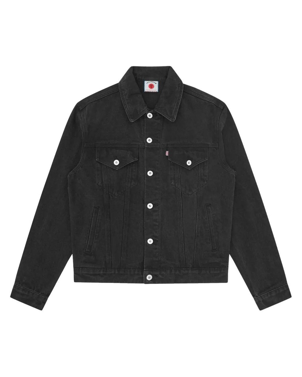 ICECREAM Black Logo Print Denim Jacket for men