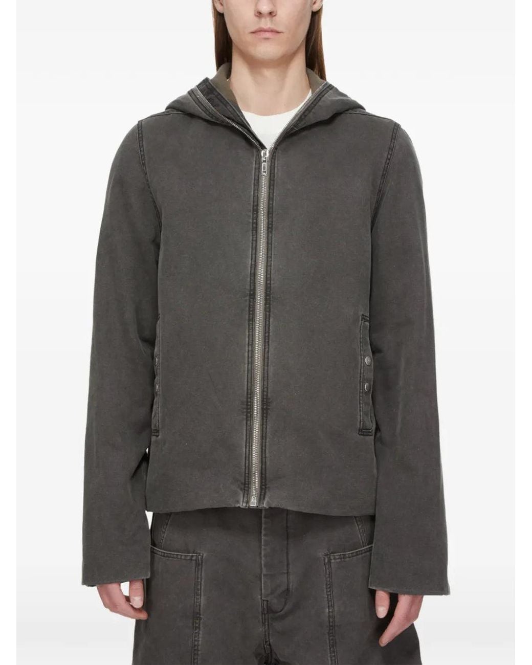 Rick Owens Gray Gimp Zipfront Jacket for men