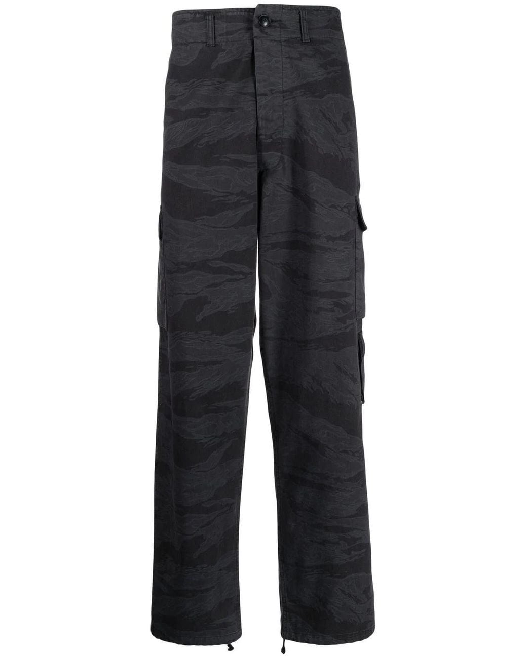 Maharishi Blue Camouflage-Print Cargo Trousers for men