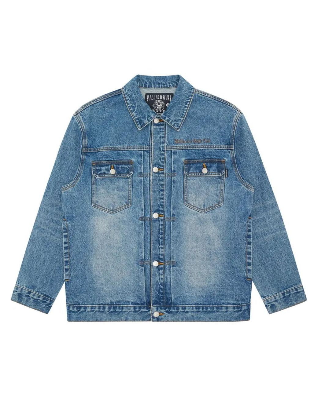 BBCICECREAM Blue Script-Logo Denim Jacket for men