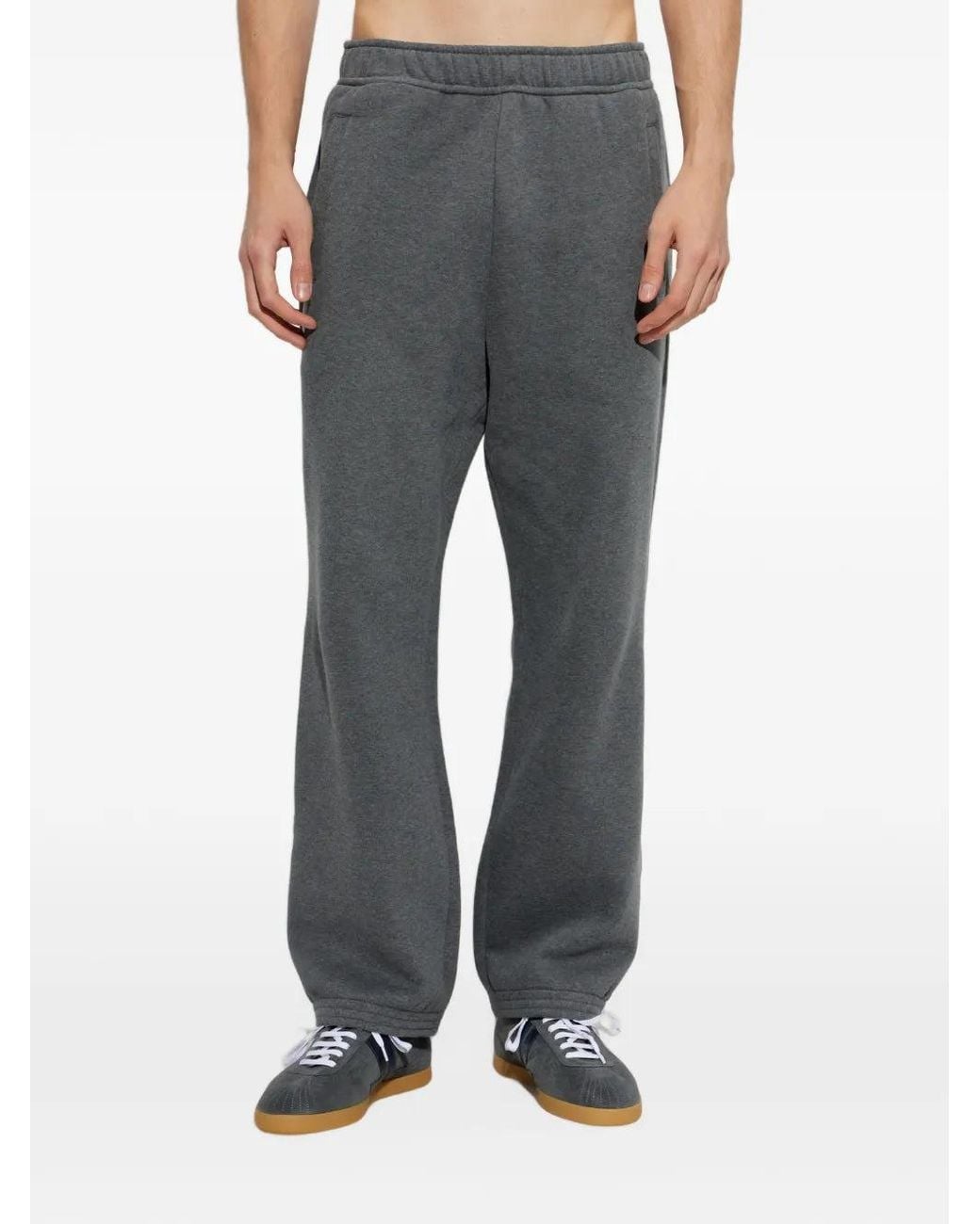 Lanvin Gray Striped-Pocket Track Pants for men