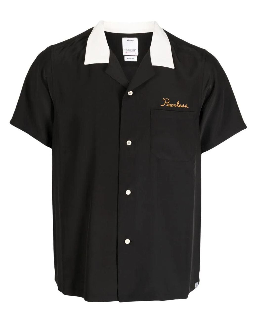 Visvim Black Hacking Short-sleeve Silk Shirt for men
