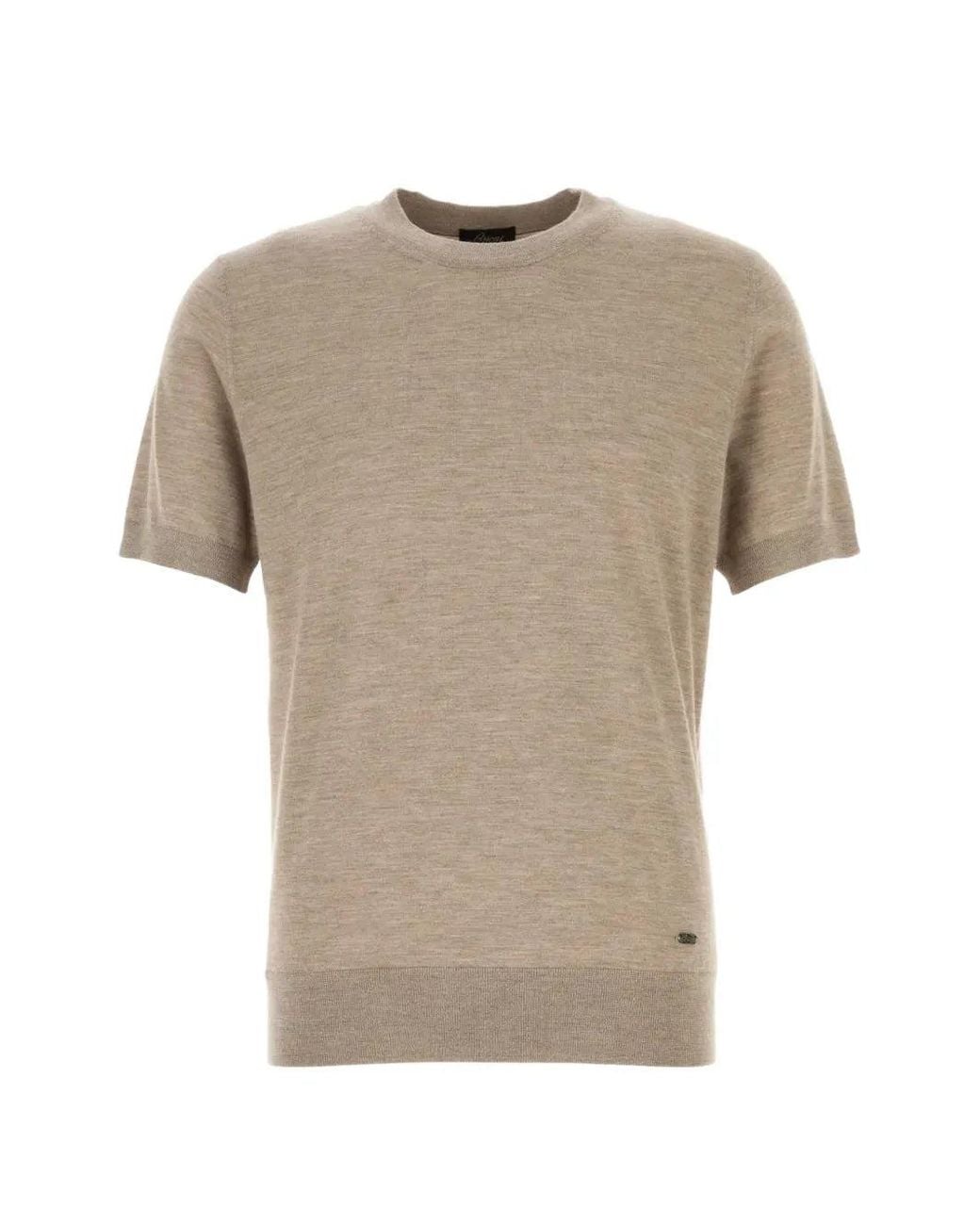 Brioni Natural Short-Sleeve T-Shirt for men