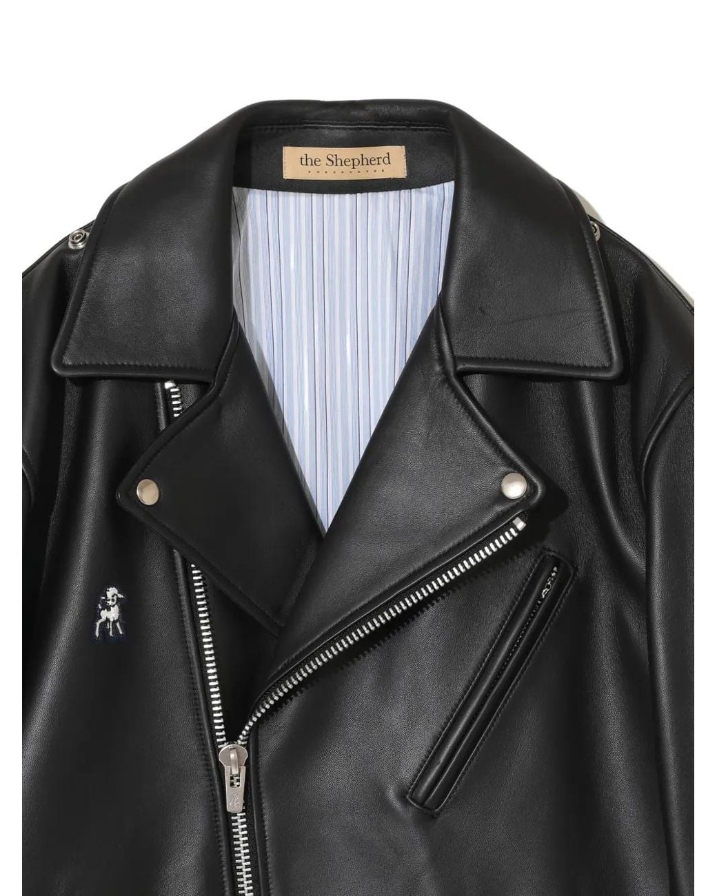 Undercover Black Leather Biker Jacket for men