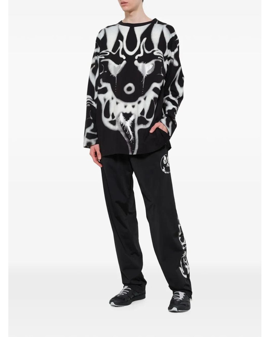 Y-3 Black Chito Graphic Track Pants for men