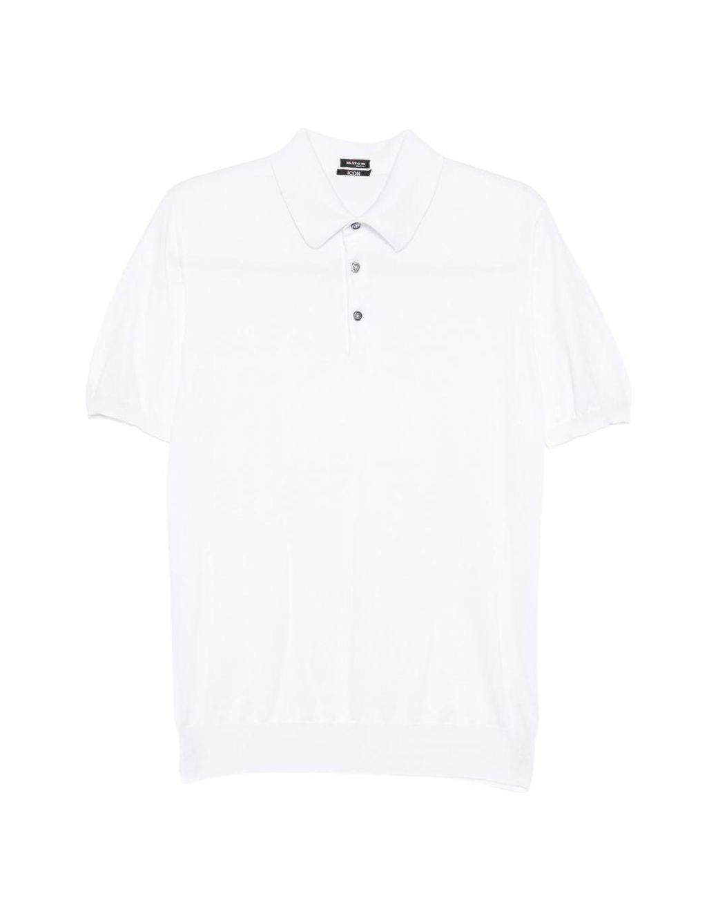 Kiton White Polo À Manches Courtes for men