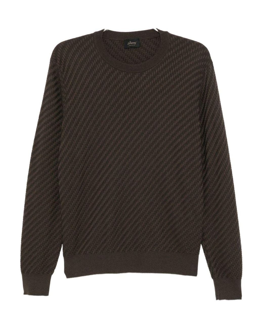 Brioni Brown Round-Neck Sweater for men