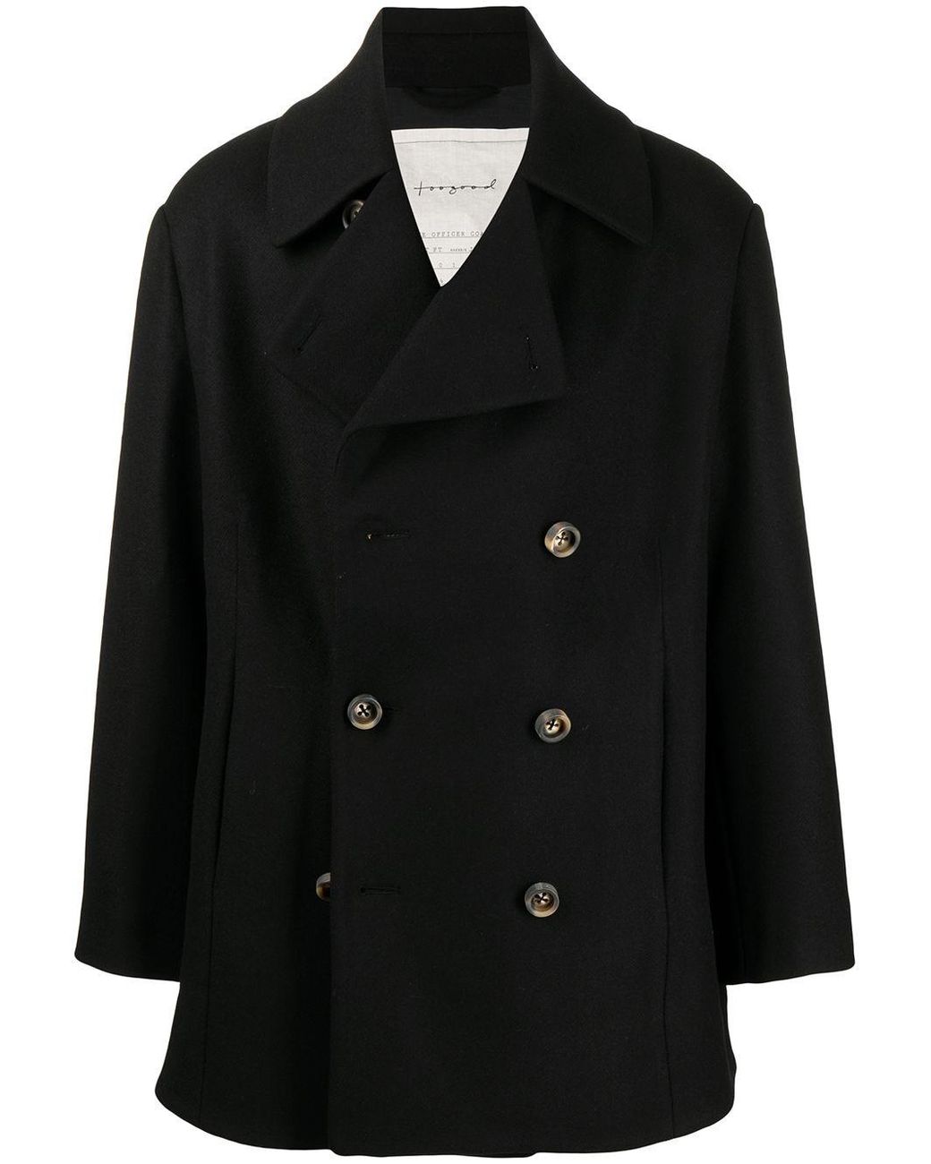 Toogood Black The Acrobat Double-Breasted Coat