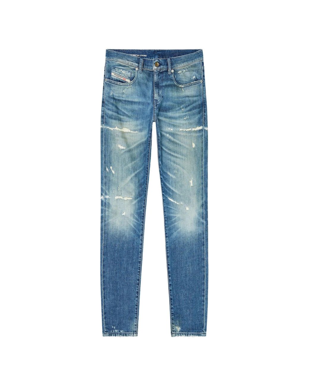 DIESEL Blue Slim Jeans Regular Waist 2019 D-Strukt for men