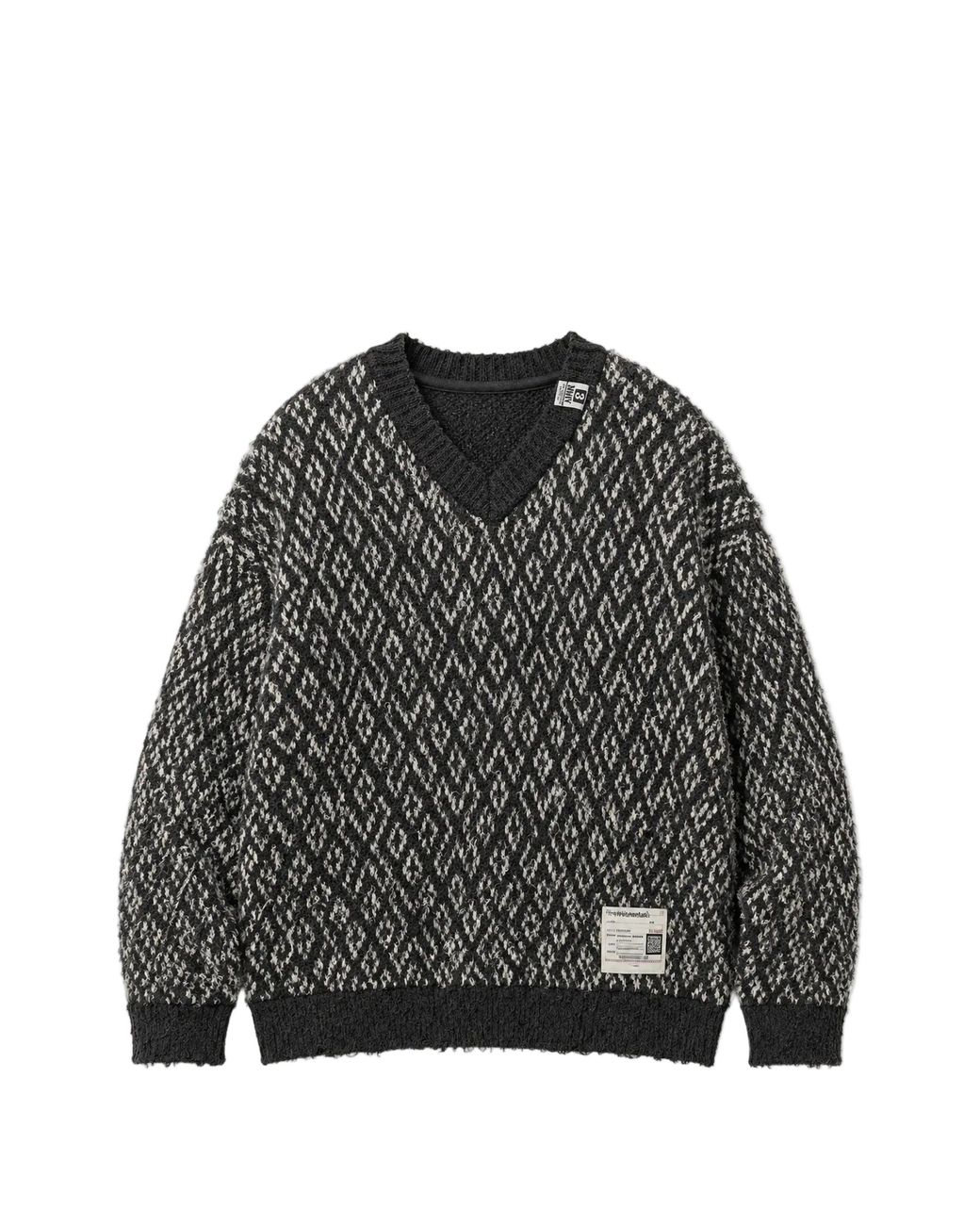 Maison Mihara Yasuhiro Black Layered Knit Sweater for men