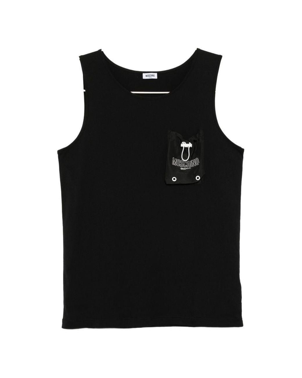 Moschino Black Scoop-Neck Vest for men