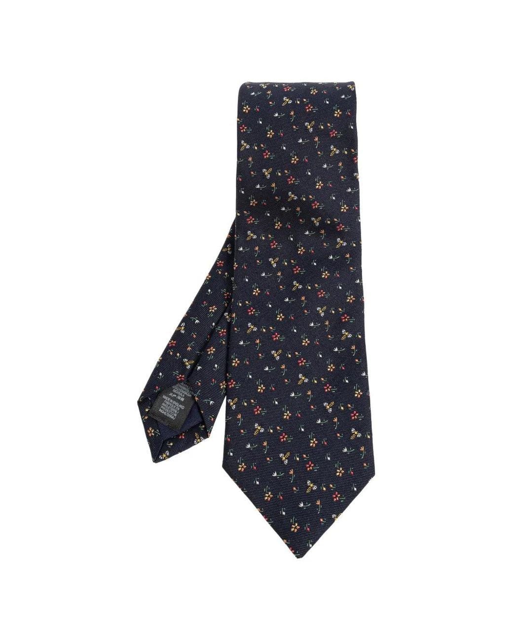Paul Smith Blue Flowers And Bees' Silk Tie for men