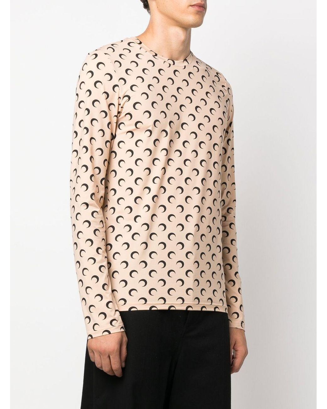 Marine Serre Neutral Crescent Moon Print Top in Pink for Men | Lyst