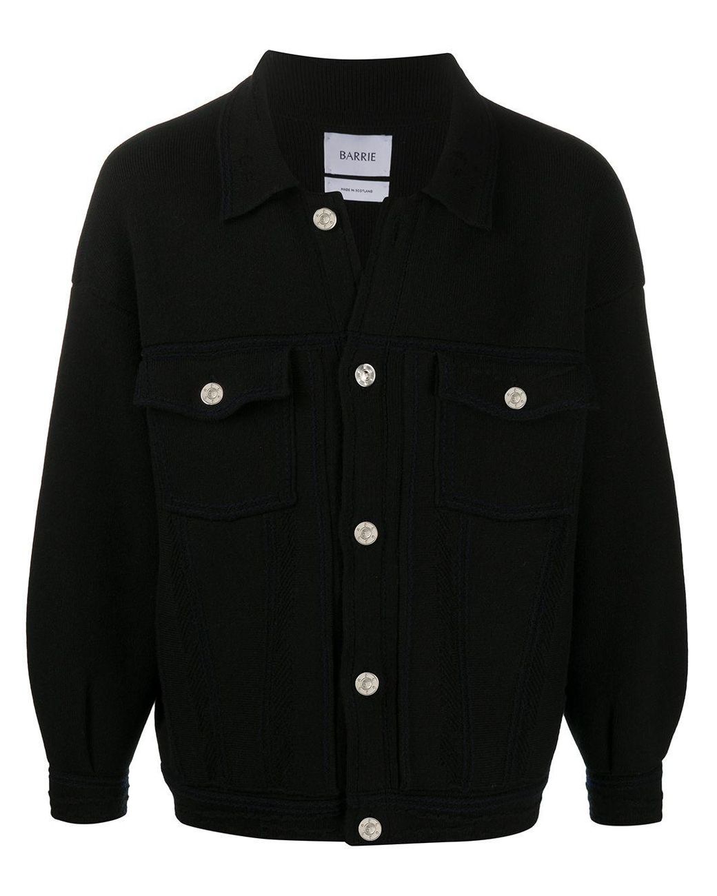 Barrie Black Oversized Denim Jacket for men