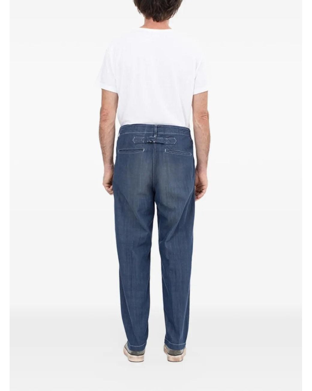 Visvim Blue Walker Buckle-Strap Chino Trousers for men