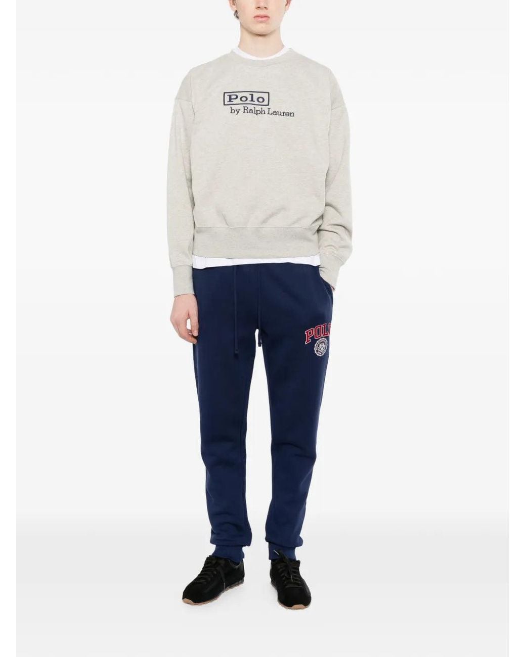 Polo Ralph Lauren Blue Logo-Embroidered Sweatshirt for men