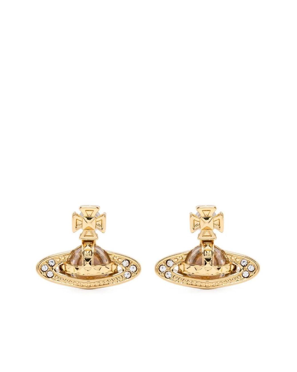 Vivienne Westwood Metallic Pina Bas Relief Earrings for men